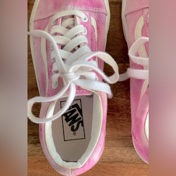 VANS Canvas Old Skool Shoe | size 7 custom "one of a kind" pink tie-dye - Picture 5 of 16